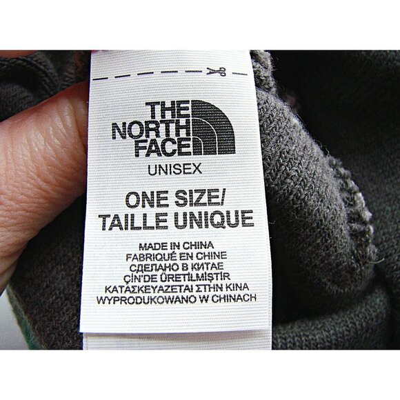 The North Face Unisex Adults Gray And Pastel Geo Print Ski Tuke V Beanie Hat OS - Picture 8 of 11